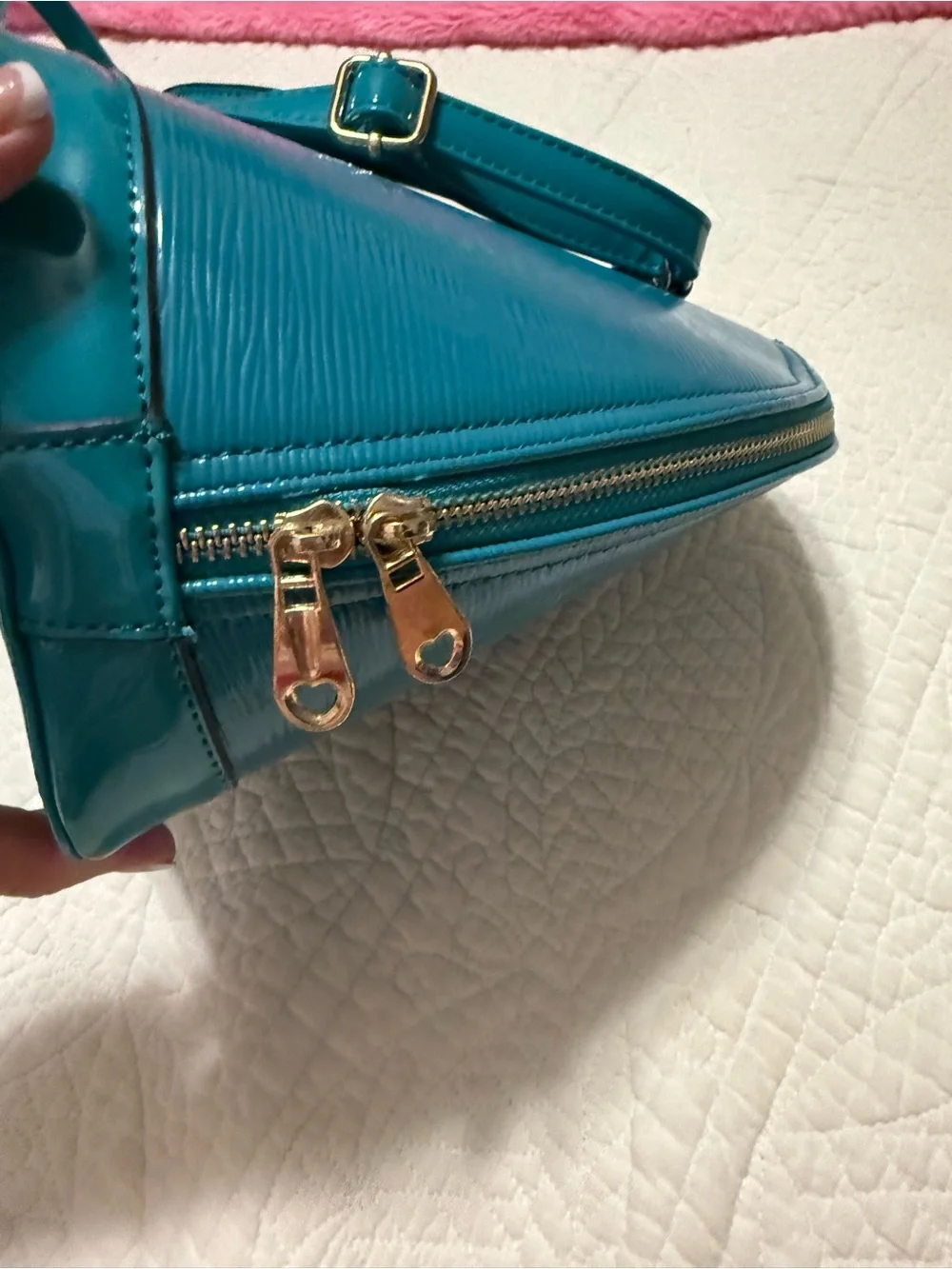 Women’s Teal Dome Satchel Bag - Stylish Everyday Tote